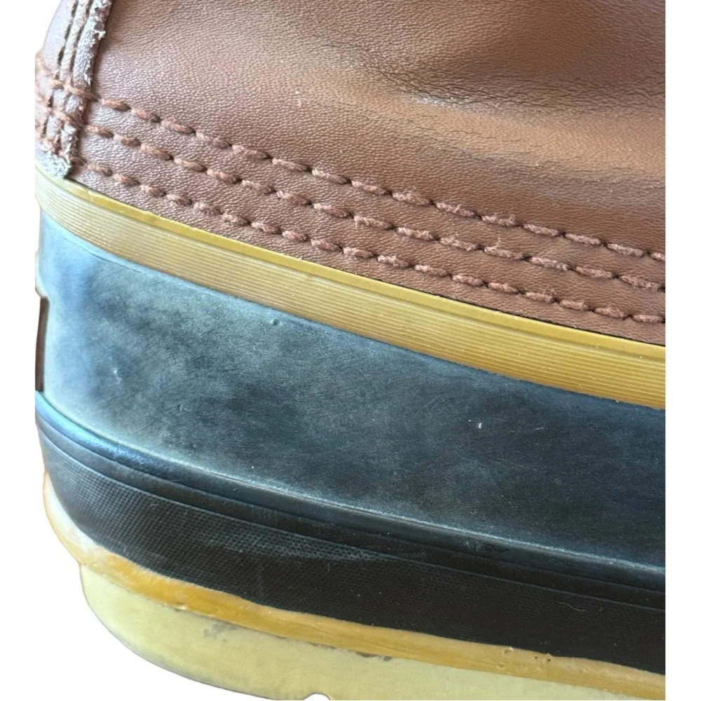 Sorel 1964 Pac Cayenne Leather Lace Waterproof Rubber Duck Boots Men’s Size 10
